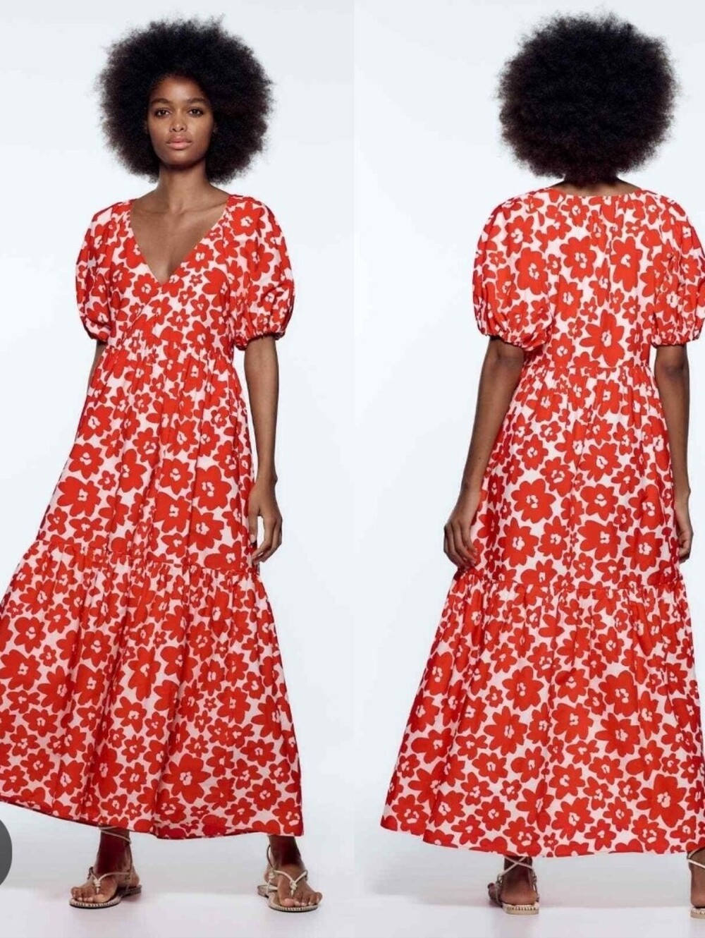 ZARA Floral Maxi Dress Size S